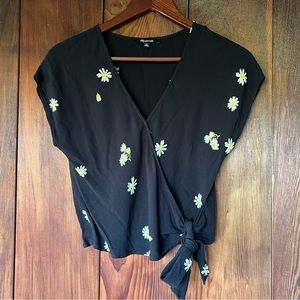 Madewell floral wrap top